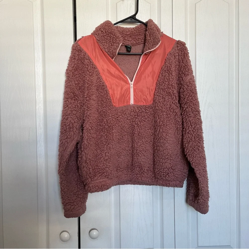 Women's Pink Sherpa Jacket - Picture 2 of 8